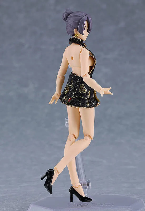 Original - Figma #569c - figma Styles - Mika - Mini Skirt Chinese Dress Outfit, Black (Max Factory)ㅤ – Max Factory – ActionFigureBrasil