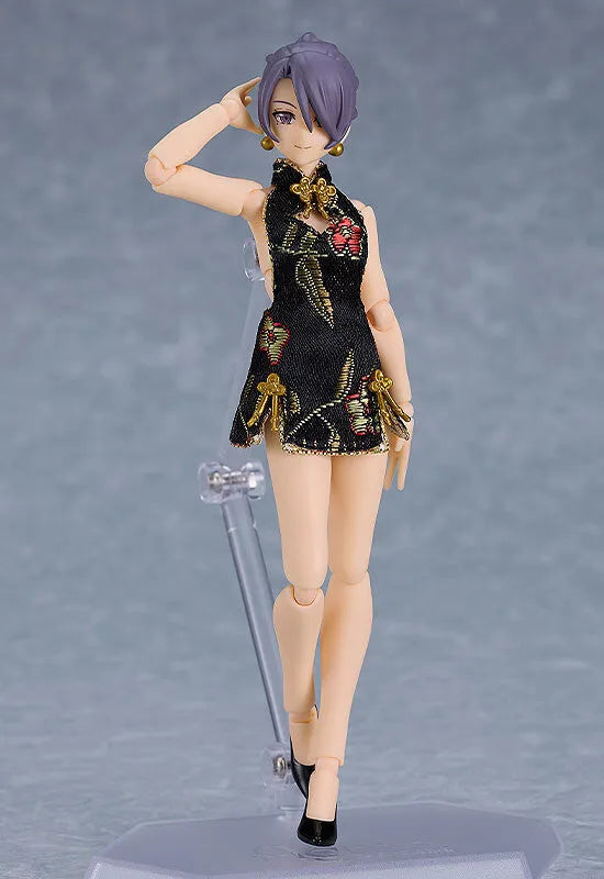 Original - Figma #569c - figma Styles - Mika - Mini Skirt Chinese Dress Outfit, Black (Max Factory)ㅤ – Max Factory – ActionFigureBrasil