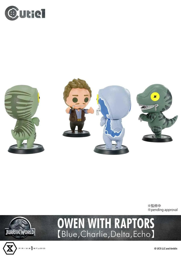 Owen with Raptors【Blue,Charlie,Delta,Echo】 (Regular Version) Jurassic World (Film) – Prime1Studio – ActionFigure Brasil