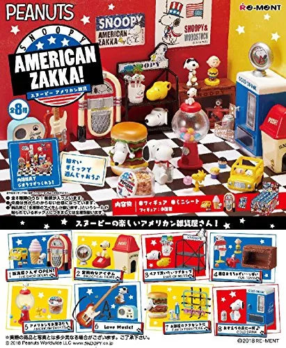 Peanuts - Snoopy - Schroeder - Lucy van Pelt - Charlie Brown - Candy Toy - Snoopy American Zakka! - 1 - The Shop Opens (Re-Ment)ㅤ – Re-Ment – ActionFigureBrasil