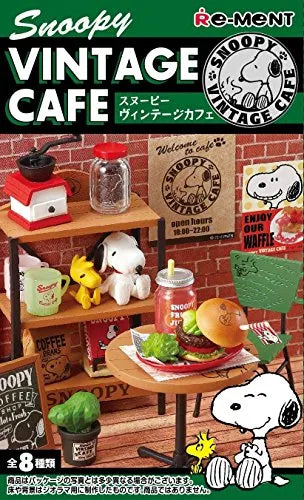 Peanuts - Snoopy - Woodstock - Snoopy Vintage Cafe - 1 - Hamburger Plate (Re-Ment)ㅤ – Re-Ment – ActionFigureBrasil