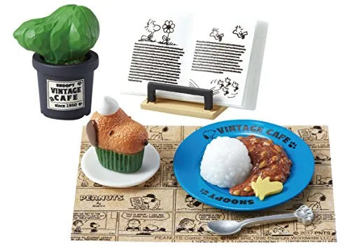 Peanuts - Snoopy - Woodstock - Snoopy Vintage Cafe - 1 - Hamburger Plate (Re-Ment)ㅤ – Re-Ment – ActionFigureBrasil