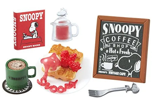 Peanuts - Snoopy - Woodstock - Snoopy Vintage Cafe - 1 - Hamburger Plate (Re-Ment)ㅤ – Re-Ment – ActionFigureBrasil