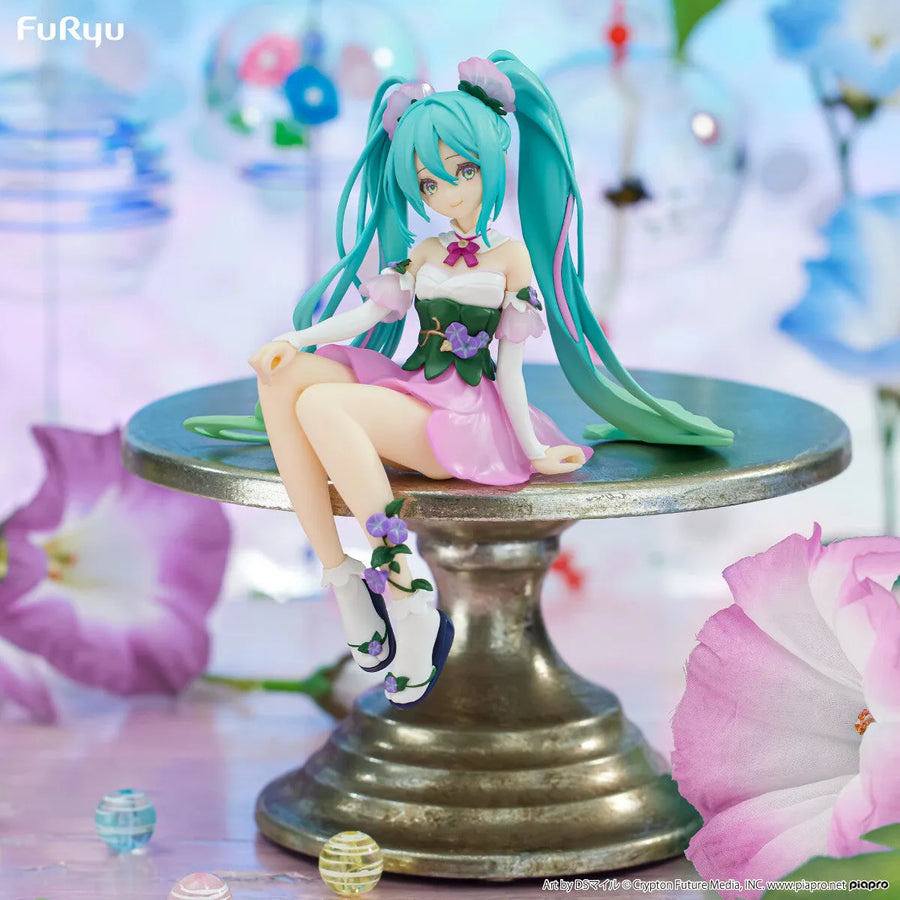 Piapro Characters - Hatsune Miku - Flower Fairy - Noodle Stopper Figure - Asagao, Pink ver. (FuRyu)ㅤ – FuRyu – ActionFigureBrasil