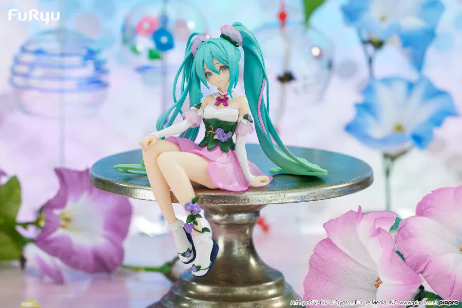Piapro Characters - Hatsune Miku - Flower Fairy - Noodle Stopper Figure - Asagao, Pink ver. (FuRyu)ㅤ – FuRyu – ActionFigureBrasil
