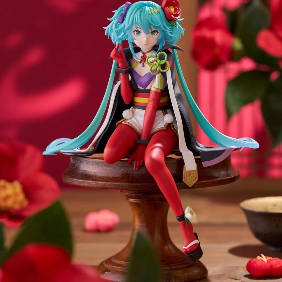 Piapro Characters - Hatsune Miku - Flower Fairy - Noodle Stopper Figure - Camellia (FuRyu)ㅤ – FuRyu – ActionFigureBrasil