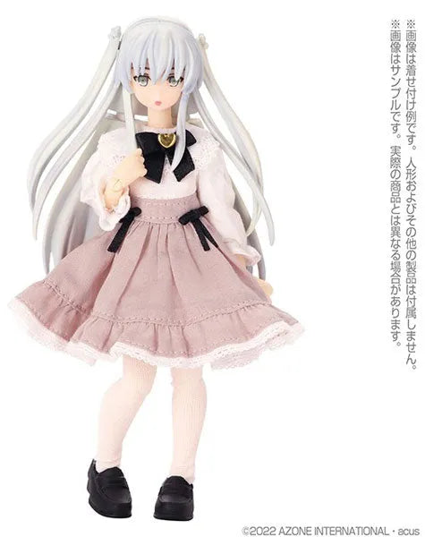 Picco Neemo 1/12 Picco P Heart Ribbon Docking One Piece Dress White x Pink (DOLL ACCESSORY)ㅤ – Azone International – ActionFigureBrasil