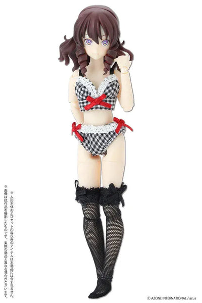 Picco Neemo Wear 1/12 Gingham Check Bra & Shorts Set Black (DOLL ACCESSORY)ㅤ – Azone International – ActionFigureBrasil