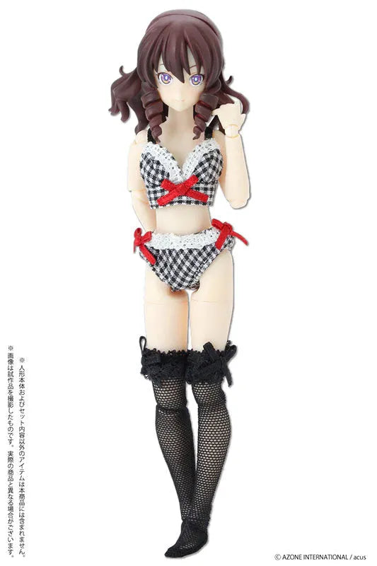 Picco Neemo Wear 1/12 Gingham Check Bra & Shorts Set Black (DOLL ACCESSORY)ㅤ – Azone International – ActionFigureBrasil