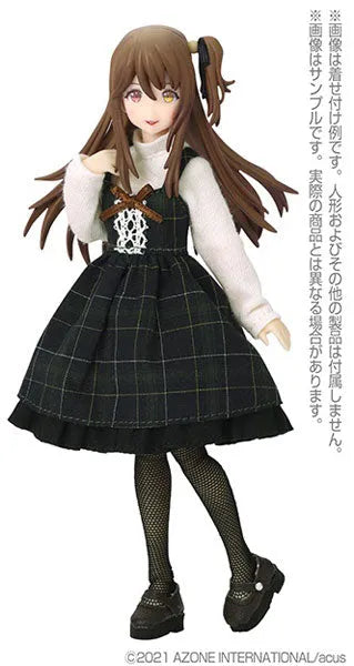 Picco Neemo Wear 1/12 Girly Jumper Skirt set Green Checker (DOLL ACCESSORY)ㅤ – Azone International – ActionFigureBrasil