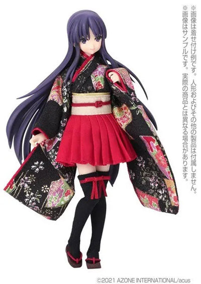 Picco Neemo Wear 1/12 Picco M Miniskirt-Kimono Set -Dancer's Fan- Jet Black (DOLL ACCESSORY)ㅤ – Azone International – ActionFigureBrasil