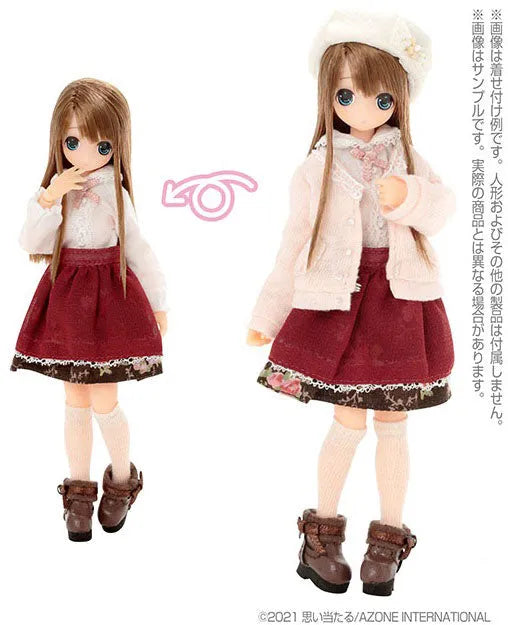 Picco Neemo Wear 1/12 Romantic Girly! Side Ribbon Boots Brown (DOLL ACCESSORY)ㅤ – Azone International – ActionFigureBrasil