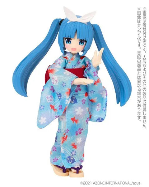 Picco Neemo Wear 1/12 Yukata set -Goldfish and Water Balloons- Light Blue (DOLL ACCESSORY)ㅤ – Azone International – ActionFigureBrasil