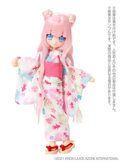 Picco Neemo Wear 1/12 Yukata set -Goldfish and Water Balloons- Moonlight White (DOLL ACCESSORY)ㅤ – Azone International – ActionFigureBrasil