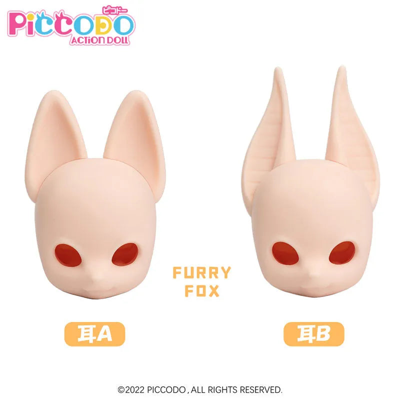 PICCODO Series Deformed Style Doll's Resin Head FURRY FOX Doll Whiteㅤ – Genesis – ActionFigureBrasil