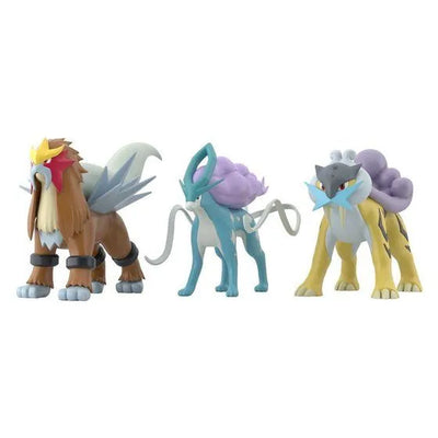 Pocket Monsters - Entei - Suicune - Raikou - Pokémon Scale World Candy Toy - 1/20 - Set of 3 Figures (Bandai) [Shop Exclusive]ㅤ – Bandai – ActionFigureBrasil