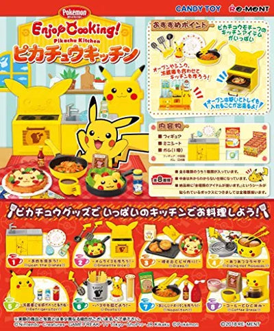 Pocket Monsters - Hitokage - Pikachu - Fushigidane - Zenigame - Candy Toy - Enjoy Cooking! Pikachu Kitchen - 1 - Wash the Dishes (Re-Ment)ㅤ – Re-Ment – ActionFigureBrasil