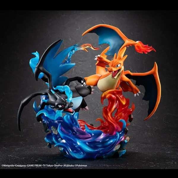 Pocket Monsters - Lizardon - G.E.M. - G.E.M. EX - Mega Lizardon X & Mega Lizardon Y (MegaHouse)ㅤ – MegaHouse – ActionFigureBrasil