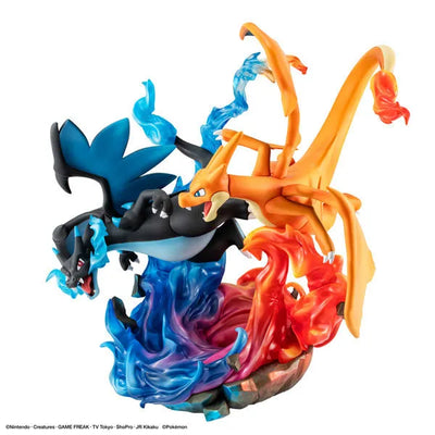 Pocket Monsters - Lizardon - G.E.M. - G.E.M. EX - Mega Lizardon X & Mega Lizardon Y (MegaHouse)ㅤ – MegaHouse – ActionFigureBrasil — com base expositora