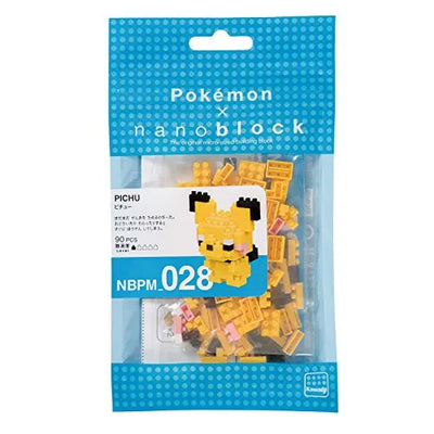 Pocket Monsters - Pichu - Mini Collection Series - Nanoblock NBPM_028 - Pokémon x Nanoblock (Kawada)ㅤ – Kawada – ActionFigureBrasil — ângulo diferente