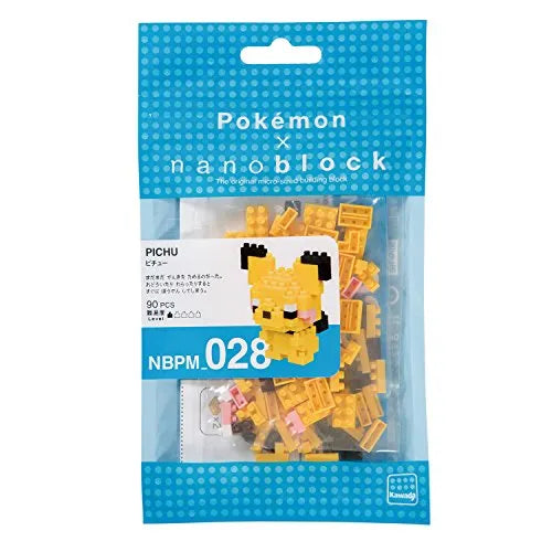 Pocket Monsters - Pichu - Mini Collection Series - Nanoblock NBPM_028 - Pokémon x Nanoblock (Kawada)ㅤ – Kawada – ActionFigureBrasil