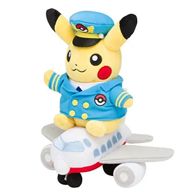 Pocket Monsters - Pikachu - Pokécen Plush - Plane ver.ㅤ – Pokémon Center – ActionFigureBrasil — ângulo diferente
