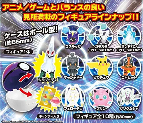 Pocket Monsters Sun & Moon - Silvady - Pokémon Get Collections Candy - Pokémon Get Collections Candy Alola! Minami no Shima no Battle Hen (Takara Tomy A.R.T.S)ㅤ – Takara Tomy Arts – ActionFigureBrasil