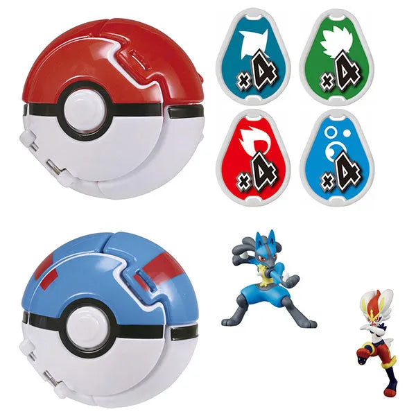 Pokemon MonColle World MonColle PokeDel-Z Ash VS Go (Lucario:Cinderace)ㅤ – Takara Tomy – ActionFigureBrasil