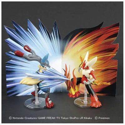 Pokemon Plamo Collection No.35 + No.37 Select Series Mega Lucario V SMega Blaziken Set (Pokerama Hajimeyou)ㅤ – Bandai – ActionFigureBrasil