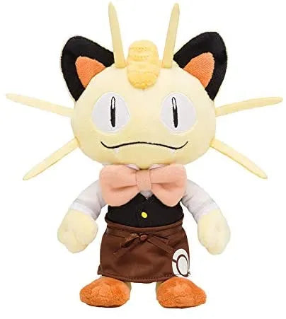 Pokémon - Pokémon Cafe Meowth Plushie (Pokémon Center)ㅤ – Pokémon Cafe – ActionFigureBrasil