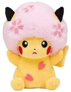Pokemon - Sakura Afro Pikachu Plushie - Pokemon Cafe Nihombashi Exclusive (Pokemon Center)ㅤ – Pokémon Center – ActionFigureBrasil