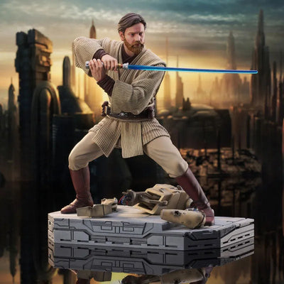 Premier Collection / Star Wars Revenge of the Sith: Obi-Wan Kenobi Statueㅤ – Diamond Select Toys – ActionFigureBrasil — ângulo diferente