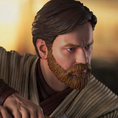 Premier Collection / Star Wars Revenge of the Sith: Obi-Wan Kenobi Statueㅤ – Diamond Select Toys – ActionFigureBrasil — com base expositora