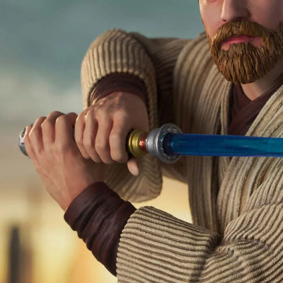 Premier Collection / Star Wars Revenge of the Sith: Obi-Wan Kenobi Statueㅤ – Diamond Select Toys – ActionFigureBrasil — ângulo diferente