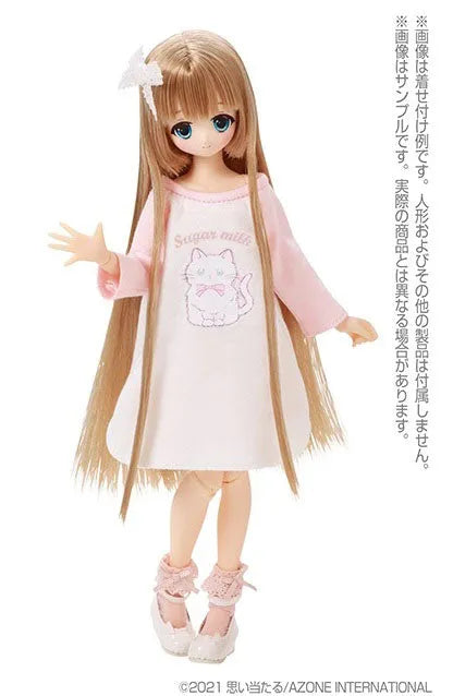 Pure Neemo Wear 1/6 PNS Fluffy Animal Raglan One-piece Dress Pink x White (DOLL ACCESSORY)ㅤ – Azone International – ActionFigureBrasil