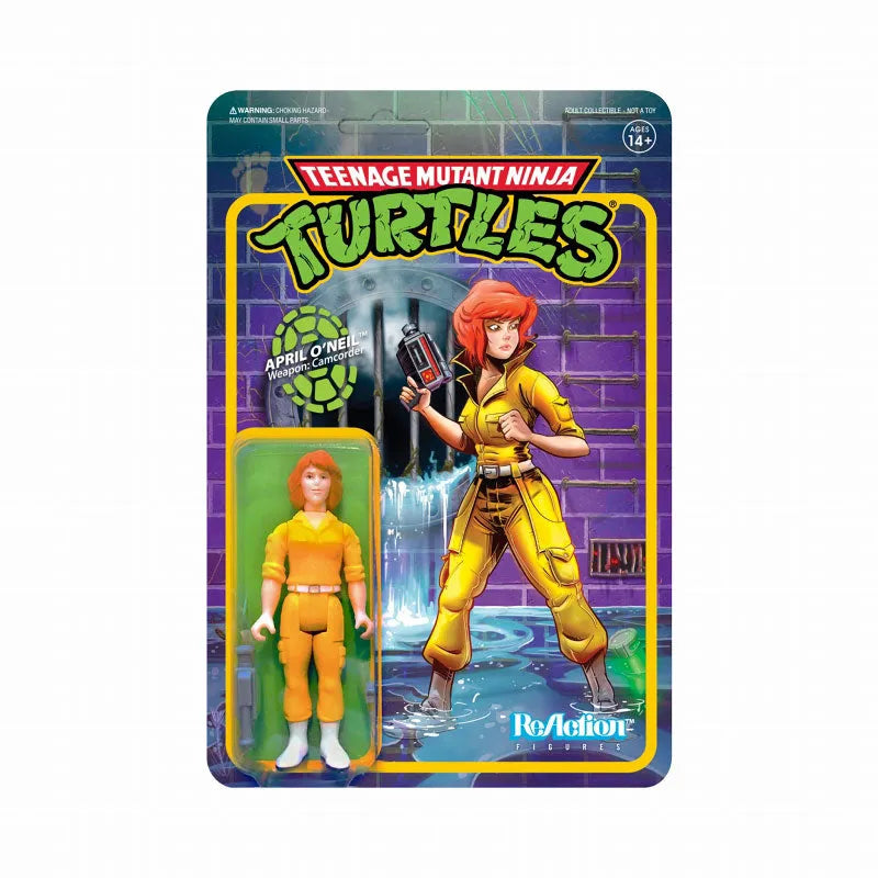 Re Action / Teenage Mutant Ninja Turtles TMNT WAVE2: April O'Neilㅤ – Super7 – ActionFigureBrasil