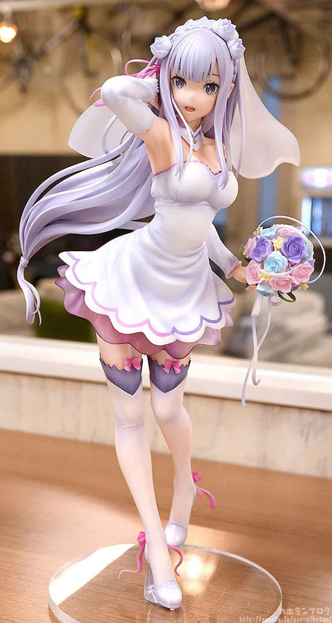 Re:Zero kara Hajimeru Isekai Seikatsu - Emilia - 1/7 - Wedding Ver. - 2024 Re-release (Phat Company)ㅤ – Phat Company – ActionFigureBrasil