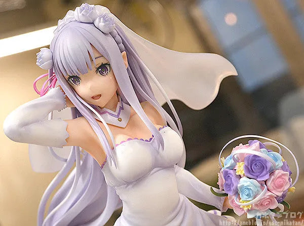 Re:Zero kara Hajimeru Isekai Seikatsu - Emilia - 1/7 - Wedding Ver. - 2024 Re-release (Phat Company)ㅤ – Phat Company – ActionFigureBrasil