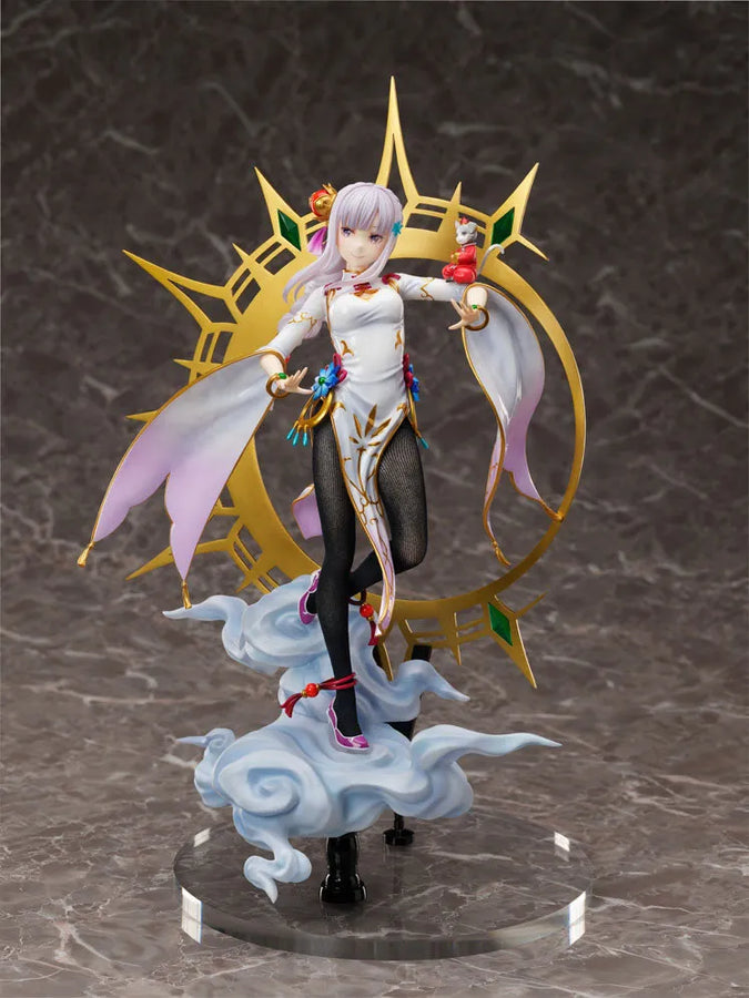 Re:Zero kara Hajimeru Isekai Seikatsu - Emilia - Puck - F:Nex - 1/7 - China Dress Ver. (FuRyu) [Shop Exclusive]ㅤ – FuRyu – ActionFigureBrasil