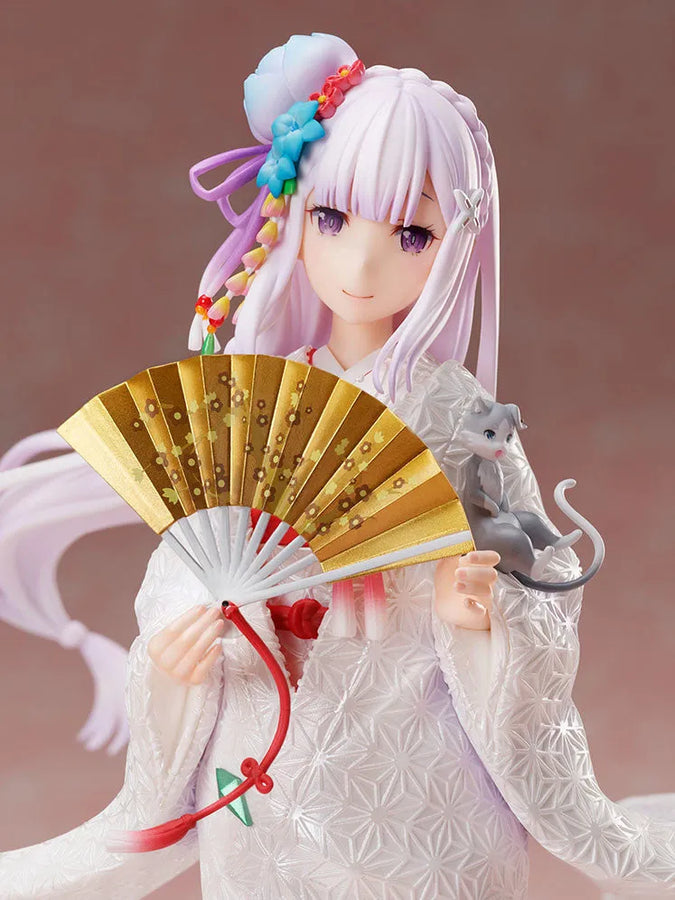 Re:Zero kara Hajimeru Isekai Seikatsu - Emilia - Puck - F:Nex - 1/7 - Shiromuku (FuRyu) [Shop Exclusive]ㅤ – FuRyu – ActionFigureBrasil