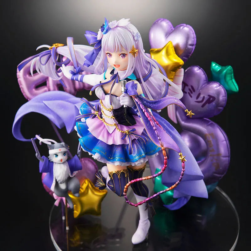 Re:Zero kara Hajimeru Isekai Seikatsu - Emilia - Puck - Shibuya Scramble Figure - 1/7 - Idol Ver (eStream)ㅤ – eStream – ActionFigureBrasil