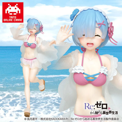 Re:Zero kara Hajimeru Isekai Seikatsu Memory Snow - Rem - Precious Figure - Original Frill Swimsuit Smiling Taito Online Crane ver. (Taito)ㅤ – Taito – ActionFigureBrasil