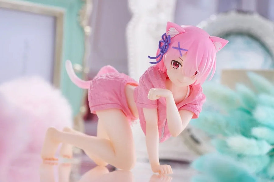 Re:Zero kara Hajimeru Isekai Seikatsu - Ram - Desktop Cute - Cat room wear ver. (Taito)ㅤ – Taito – ActionFigureBrasil