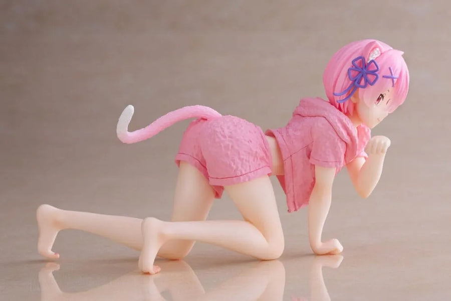 Re:Zero kara Hajimeru Isekai Seikatsu - Ram - Desktop Cute - Cat room wear ver. (Taito)ㅤ – Taito – ActionFigureBrasil