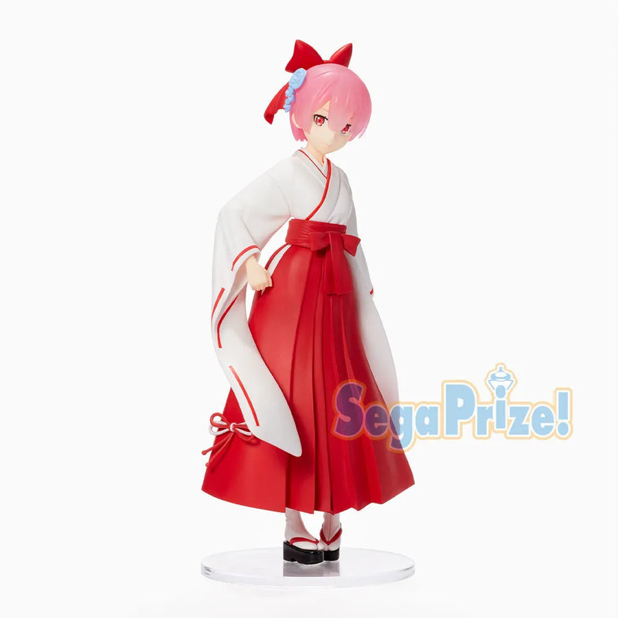 Re:Zero kara Hajimeru Isekai Seikatsu - Ram - SPM Figure - -Miko- Style (SEGA)ㅤ – SEGA – ActionFigureBrasil