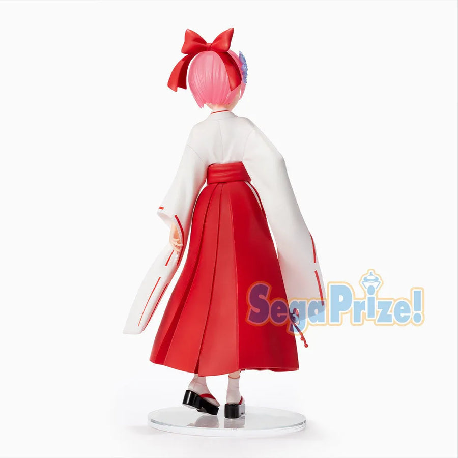 Re:Zero kara Hajimeru Isekai Seikatsu - Ram - SPM Figure - -Miko- Style (SEGA)ㅤ – SEGA – ActionFigureBrasil