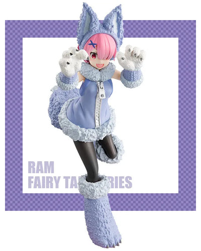 Re:Zero kara Hajimeru Isekai Seikatsu - Ram - Super Special Series - Wolf and Seven Little Goats, Pastel Color ver. (FuRyu)ㅤ – FuRyu – ActionFigureBrasil — detalhe do produto