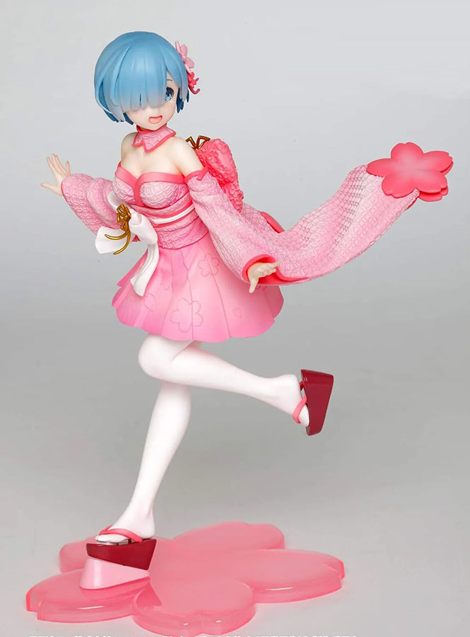 Re:Zero kara Hajimeru Isekai Seikatsu - Re:Zero kara Hajimeru Isekai Seikatsu Memory Snow - Rem - Precious Figure - Sakura ver. (Taito)ㅤ – Taito – ActionFigureBrasil