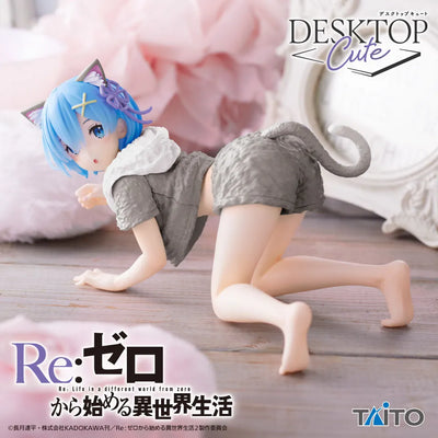Re:Zero kara Hajimeru Isekai Seikatsu - Rem - Desktop Cute - Cat Room Wear ver., Renewal (Taito)ㅤ – Taito – ActionFigureBrasil — ângulo diferente