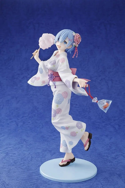 Re:Zero kara Hajimeru Isekai Seikatsu - Rem - KDcolle - 1/7 - Yukata ver. - Renewal Package (Kadokawa, Revolve) [Shop Exclusive]ㅤ – Kadokawa – ActionFigureBrasil — com base expositora